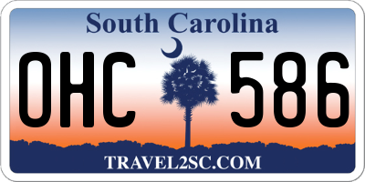 SC license plate OHC586