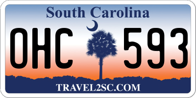 SC license plate OHC593