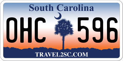 SC license plate OHC596