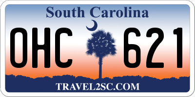 SC license plate OHC621
