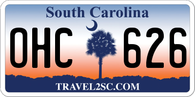SC license plate OHC626