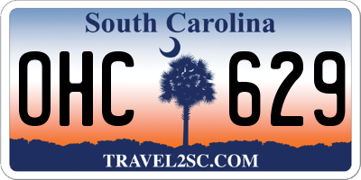 SC license plate OHC629