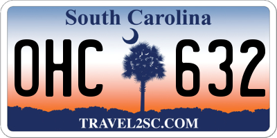 SC license plate OHC632