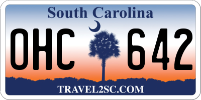 SC license plate OHC642