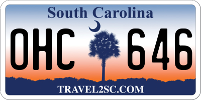 SC license plate OHC646