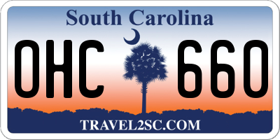 SC license plate OHC660