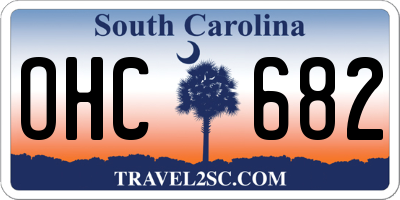 SC license plate OHC682