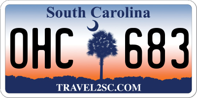 SC license plate OHC683
