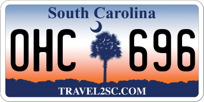 SC license plate OHC696