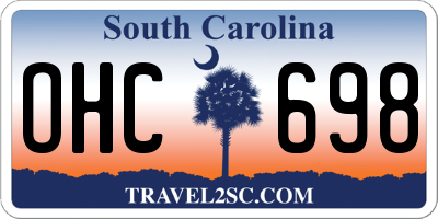 SC license plate OHC698