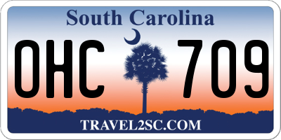 SC license plate OHC709