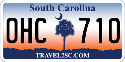 SC license plate OHC710