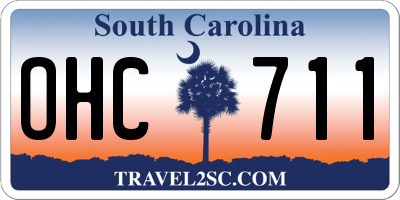 SC license plate OHC711