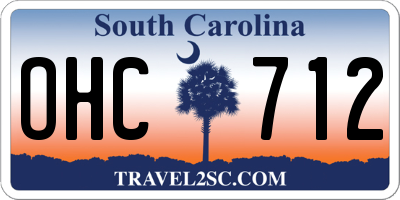 SC license plate OHC712