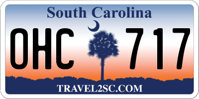 SC license plate OHC717