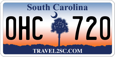 SC license plate OHC720