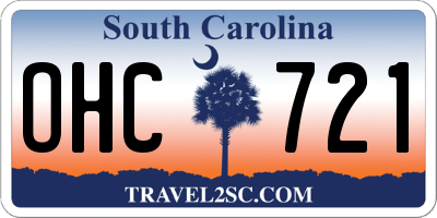 SC license plate OHC721