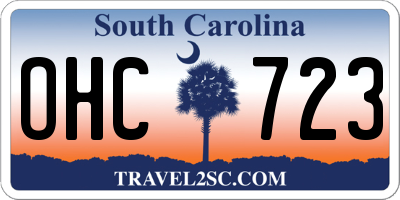 SC license plate OHC723