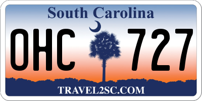 SC license plate OHC727