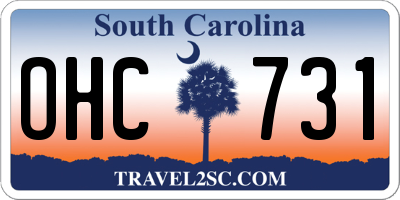 SC license plate OHC731
