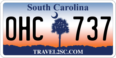 SC license plate OHC737