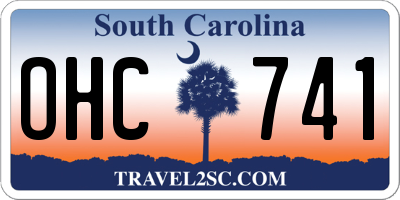 SC license plate OHC741