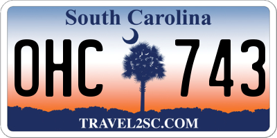 SC license plate OHC743