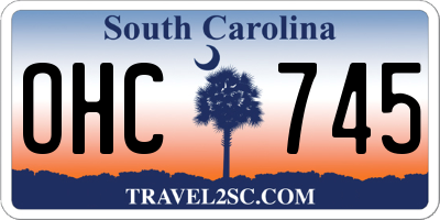 SC license plate OHC745