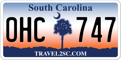 SC license plate OHC747