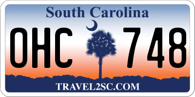 SC license plate OHC748