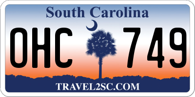 SC license plate OHC749