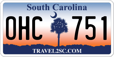 SC license plate OHC751