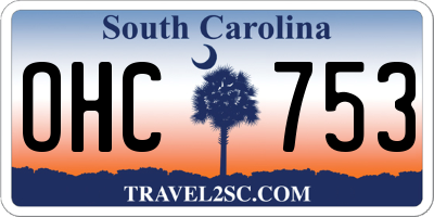 SC license plate OHC753