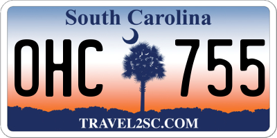 SC license plate OHC755