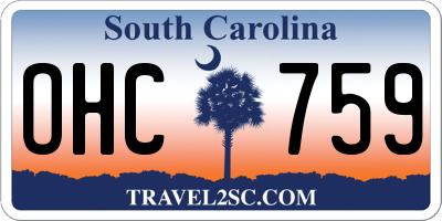 SC license plate OHC759