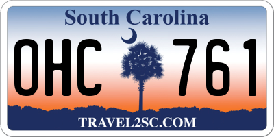 SC license plate OHC761