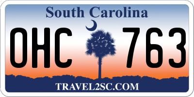 SC license plate OHC763