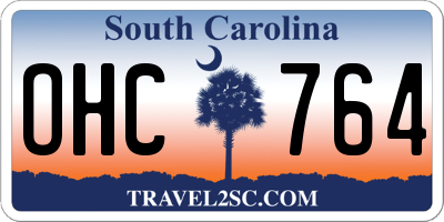 SC license plate OHC764