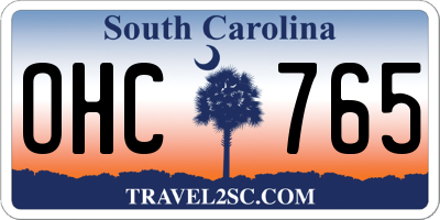 SC license plate OHC765