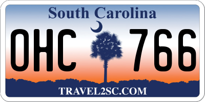 SC license plate OHC766