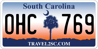 SC license plate OHC769