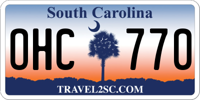 SC license plate OHC770