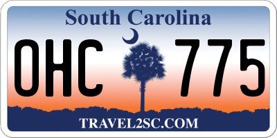 SC license plate OHC775