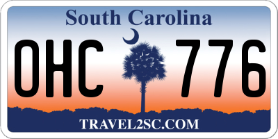 SC license plate OHC776