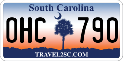 SC license plate OHC790