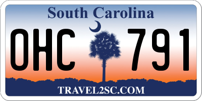 SC license plate OHC791