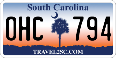 SC license plate OHC794
