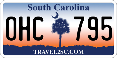 SC license plate OHC795