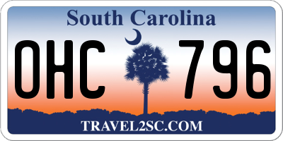SC license plate OHC796