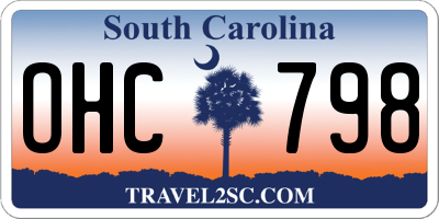 SC license plate OHC798
